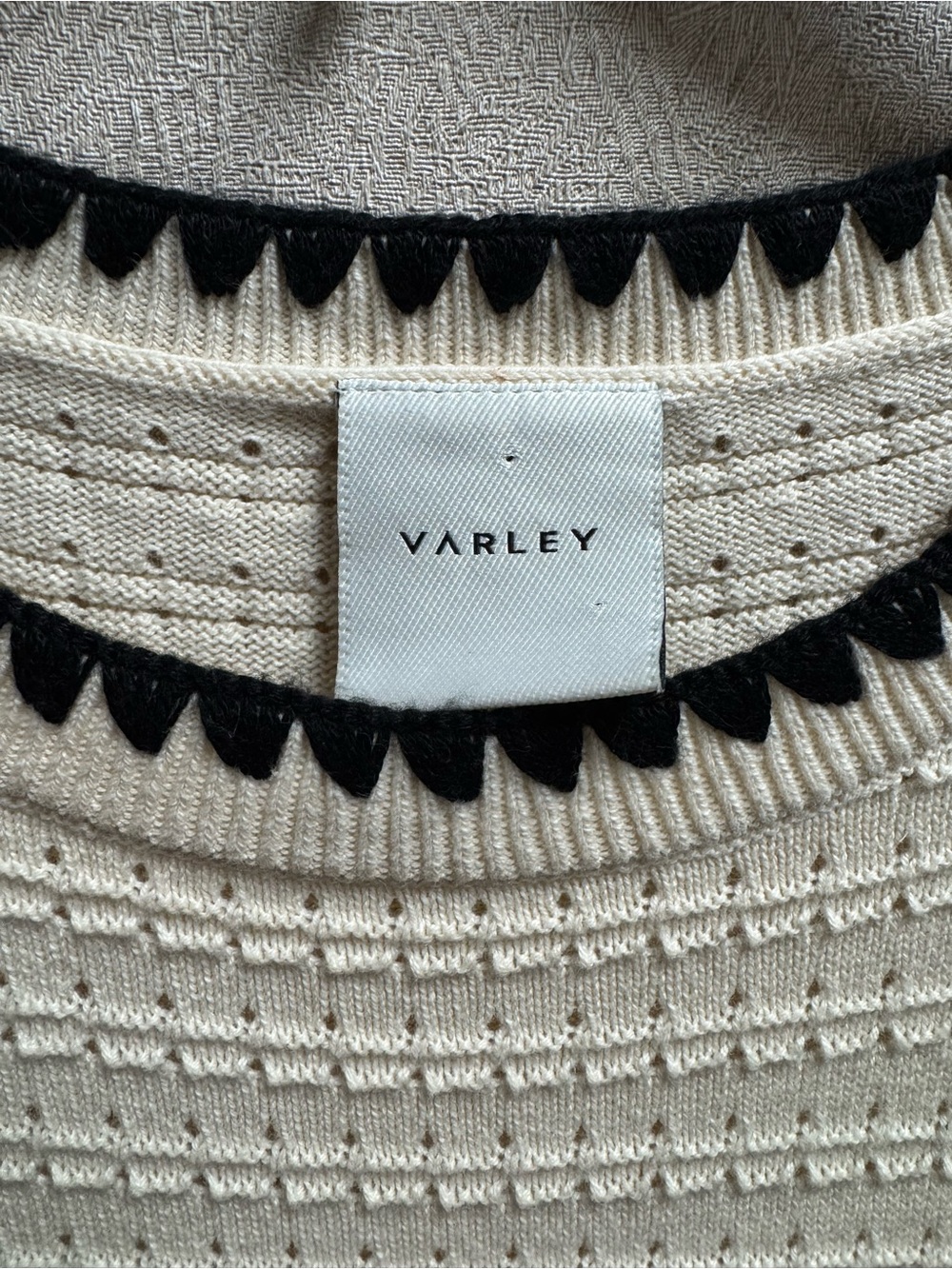 Varley Dwight Tank Knit Dress Cream/Black Size Medium - Picture 7 of 15